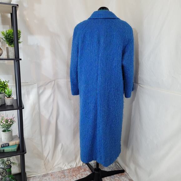 Vintage 1970s Oversized Anna Collection Mohair Wool Duster Peacoat - Size 10 - Picture 4 of 10